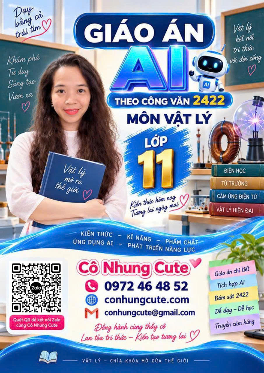 Giáo án Vật lí 11Năng lực số và AI chuẩn cv2422