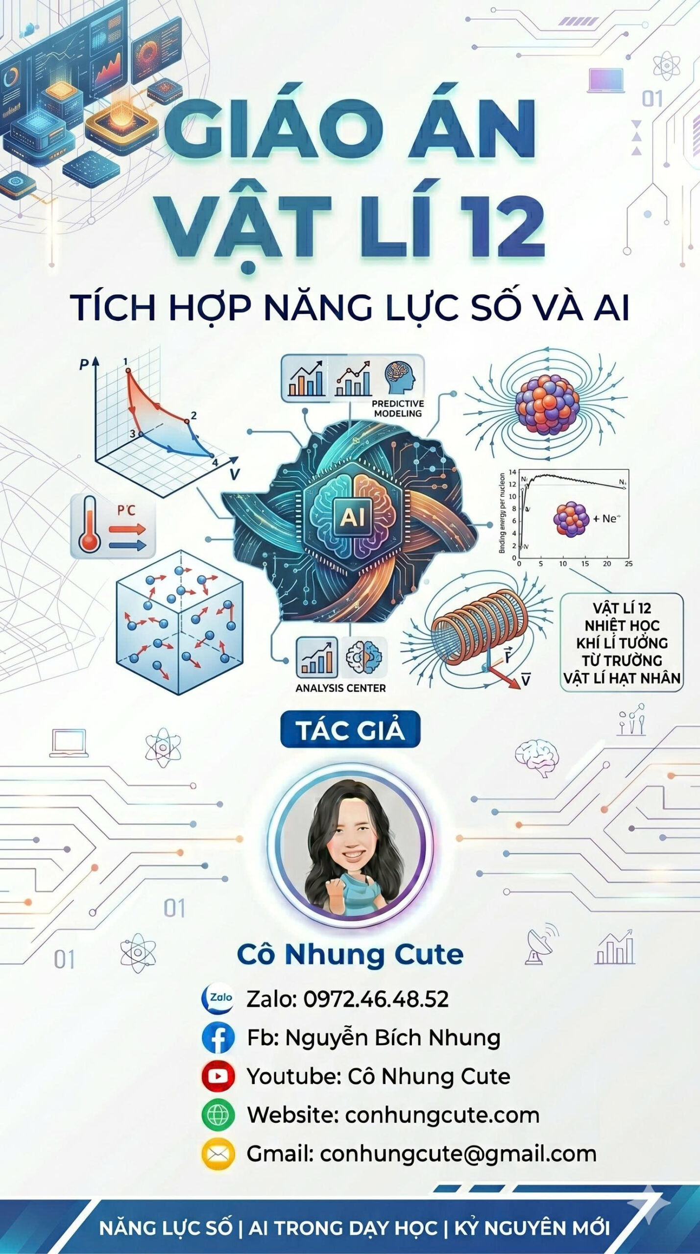 Giáo án Vật lí 12 kết hợp Năng lực số và AI