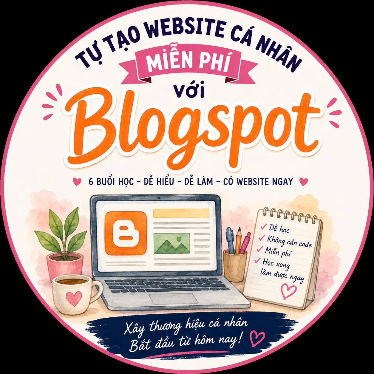 Ảnh đại diện khóa Tạo Website cá nhân miễn phí với Blogspot